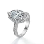 Pierścionek z owalnym diamentem białe złoto SBP_022 Pierścionek z owalnym diamentem białe złoto SBP_022